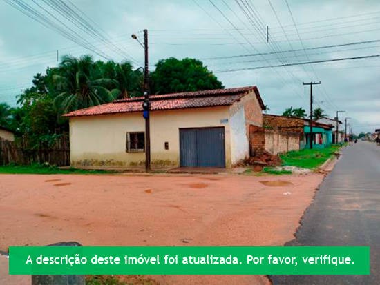Casa - Maracaçumé - MA - Residencial,Comercial,Terreno - Maracaçumé/MA. Bairro Cidade Nova. Rua Santiago, 461. Áreas: construída 114,36m e terreno 260,34m². Matrícula 1.703 do RI local. - leilão extrajudicial - Não informado BR - lance mínimo R$ 14.500