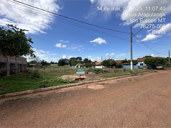 Terreno - Rio Branco - MT - Terreno Urbano,Terreno,Industrial,Terreno Rural,Comercial,Residencial,Rural - Rio Branco/MT. Bairro dos Operários (in loco). Rua Cuiabá, s/n (in loco) (Lote 04 da Quadra E). Terreno com área superficial de 300,00m². Matrícula 3.164 do 1º RI local. - leilão extrajudicial - Não informado BR - lance mínimo R$ 33.000