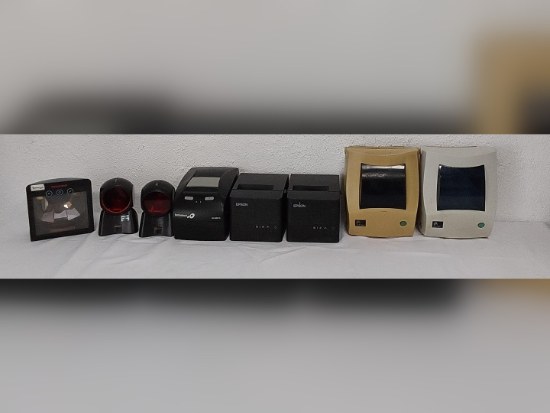 Lote Contendo 3 Coletores de Dados, 3 Impressoras Fiscais Epson e Bematech e 2 Impressoras Zebra