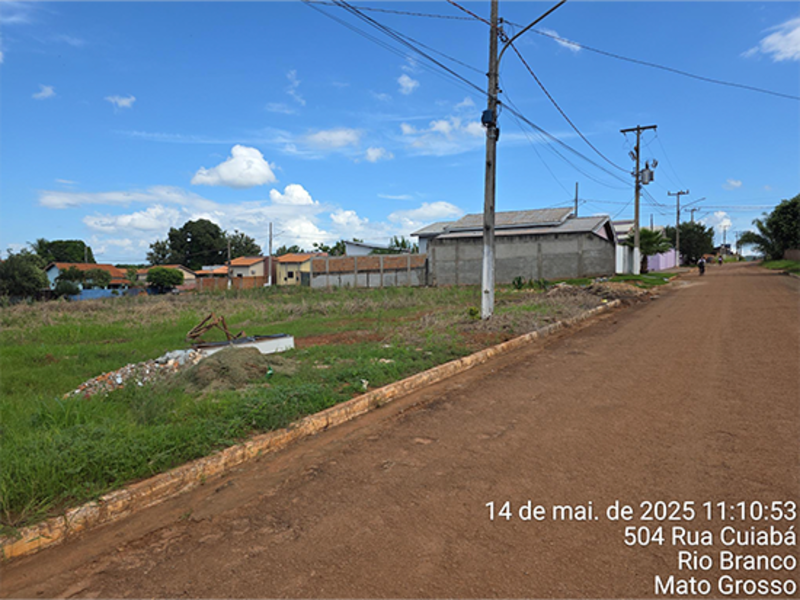 Terreno - Rio Branco - MT, localizado em Rio Branco - MT, bairro Bairro dos Operários